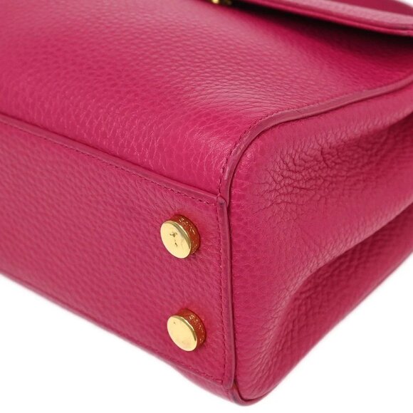 Saint Laurent Pink Leather Moujik 2way Handbag - Picture 3 of 10